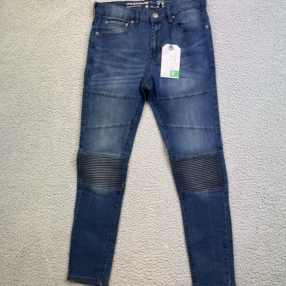 LRG‎ Lifted Research Group Mens Jeans Skinny Fit Stretch Denim Blue Wash 32